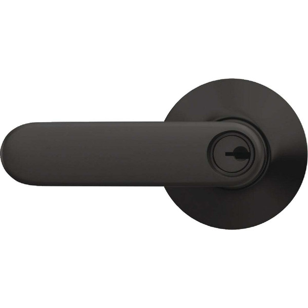 Schlage Davlin Lever Matte Black Keyed Entry Lock F51AGDAV622