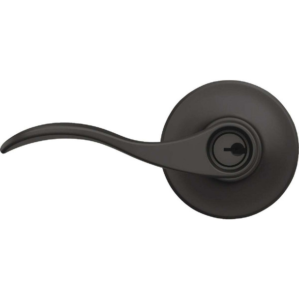 Schlage Accent Matte Black Lever Keyed Entry Lock F51AGACC622