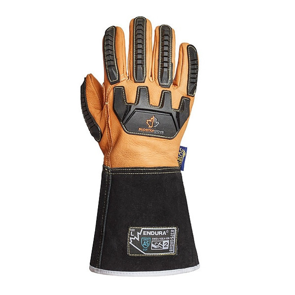 Endura Work Gloves,Drivers,XL,Leather,PR 375GKGVB-XL