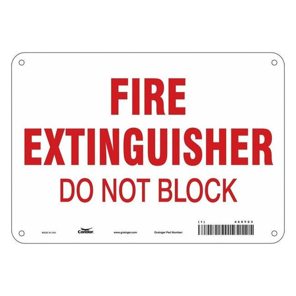 Safety Sign, 7 in Height, 10 in Width, Aluminum, Vertical Rectangle, English