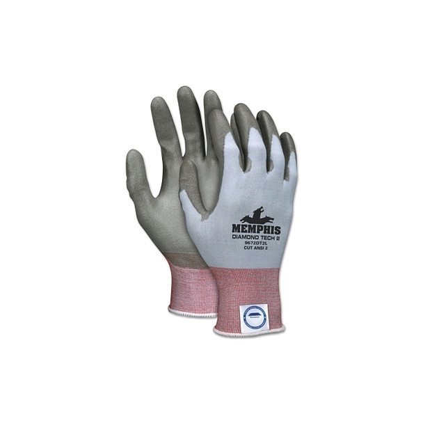 Diamond Tech 2 Gloves, Large, Gray/Light Blue