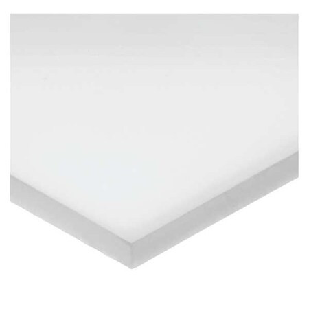 White UHMW Polyethylene Rectangle Stock 24" L x 3" W x 2" Thick