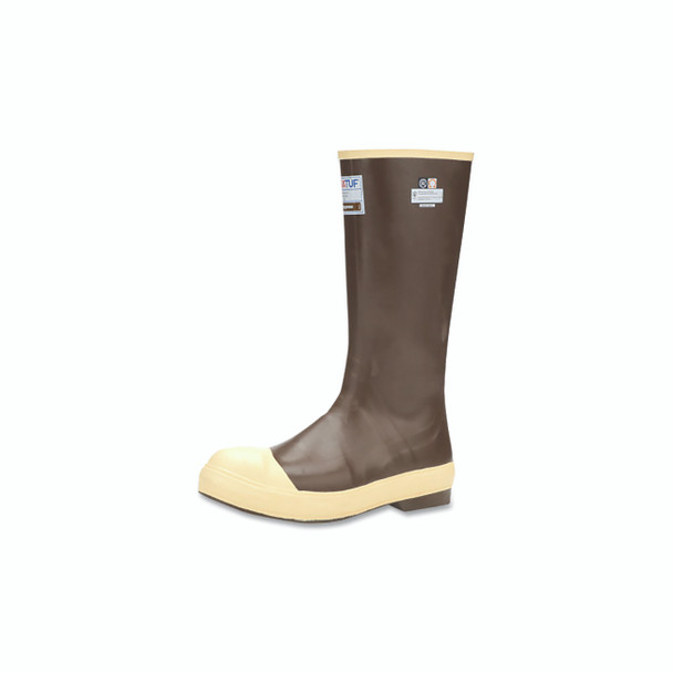 XTRATUF® 15 in Legacy Boot, Size 8, Latex Neoprene, Brown/Tan, Steel Toe, Uninsulated