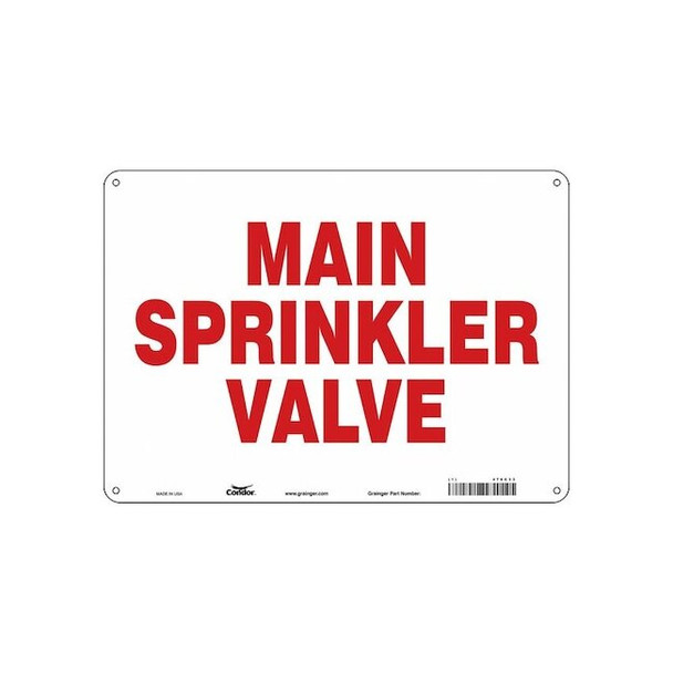 Safety Sign, 10 in Height, 14 in Width, Aluminum, Horizontal Rectangle, English