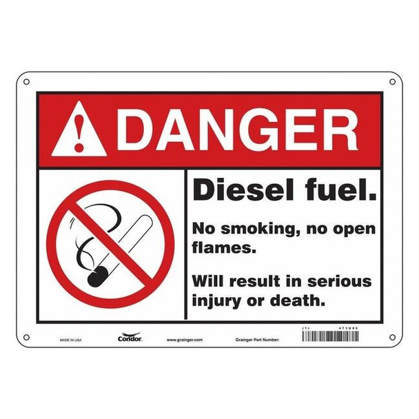 No Smoking Sign, 10" H, 14 in W, Vinyl, Horizontal Rectangle, English, 473U86
