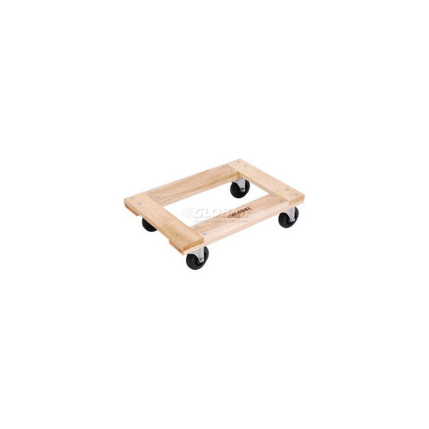 Global Industrial Hardwood Dolly with Open Deck 24 x 16 1200 Lb. Capacity