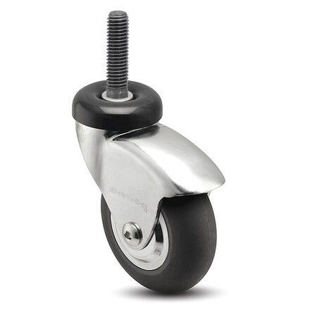 3" X 1" Non-Marking Neoprene Swivel Caster, No Brake, Loads Up To 175 lb