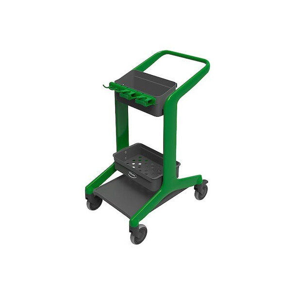 Remco Janitorial Cart,Swivel,Green,PPP,23.4 lb 57002