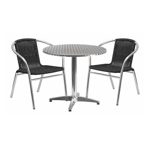 Flash Furniture TLH-ALUM-32RD-020BKCHR2-GG