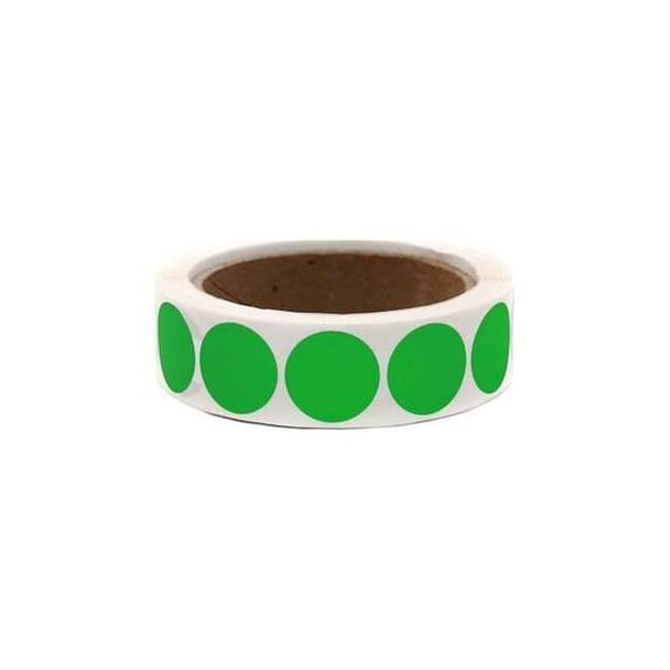 Roll Products 12 Color Code Circles GR 100roll,PK1000 119-0002D
