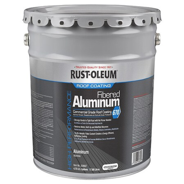 Rust-Oleum Roof Coating,Solvent Base,Aluminum 359667