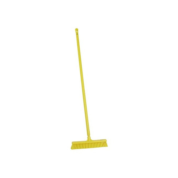 Remco 16 in Sweep Face Push Broom, Medium, Yellow 31796/29626