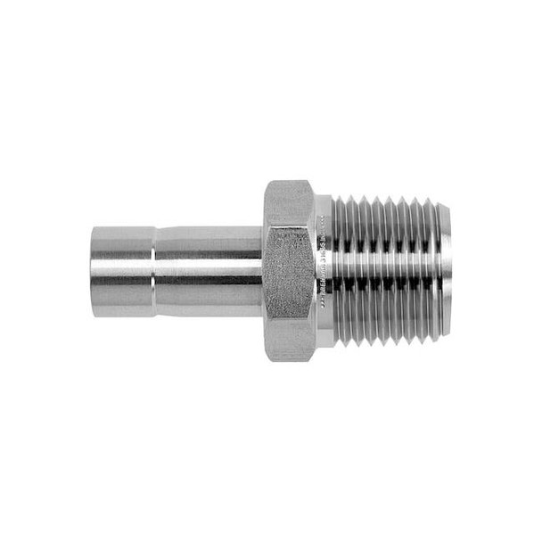 Brennan Industries Strt, SS, Tube Stem 3/8 in, MNPT 3/8 in N2428-06-04-SS