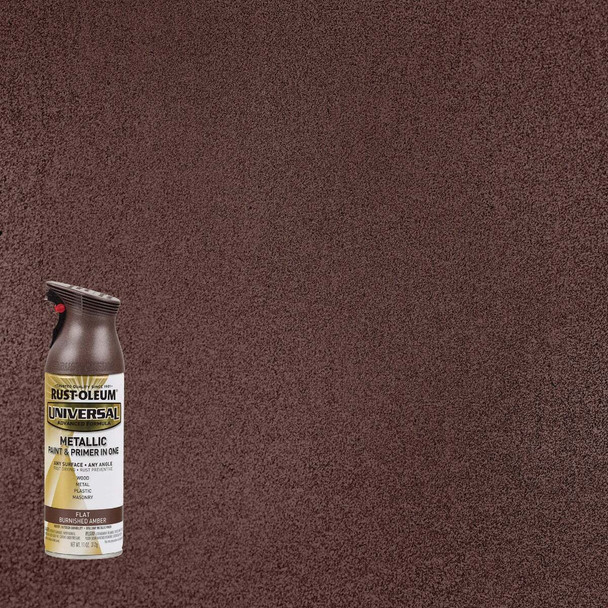 Rust-Oleum Universal 11 Oz. Metallic Flat Burnished Amber Spray Paint 271472
