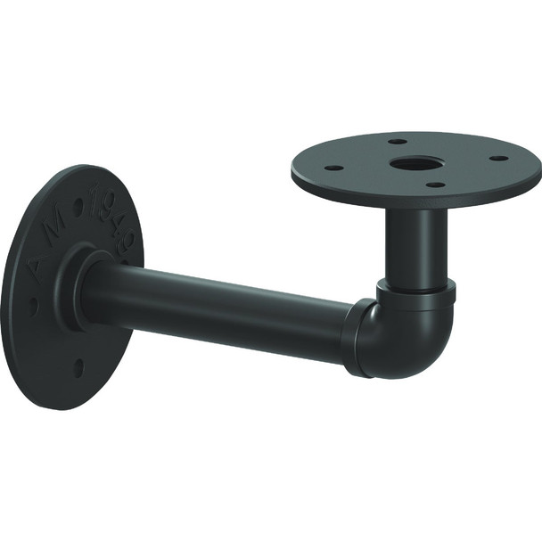 Knape & Vogt Birmingham 8 In. Black Elbow Pipe Shelf Bracket RP-201BREL-8BK