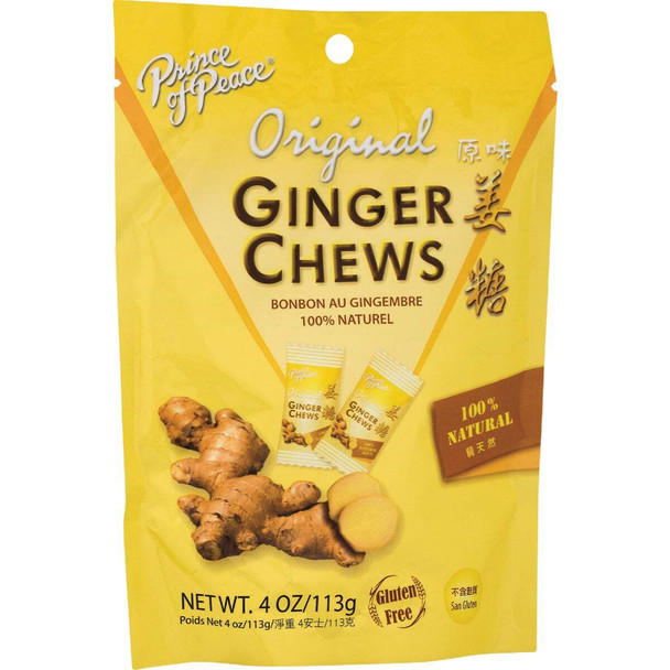 Prince of Peace 4 Oz. Original Ginger Chews F-04111 Pack of 12