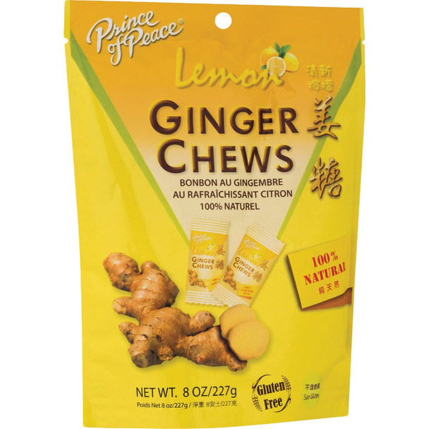Prince of Peace 4 Oz. Lemon Ginger Chews F-04112 Pack of 12
