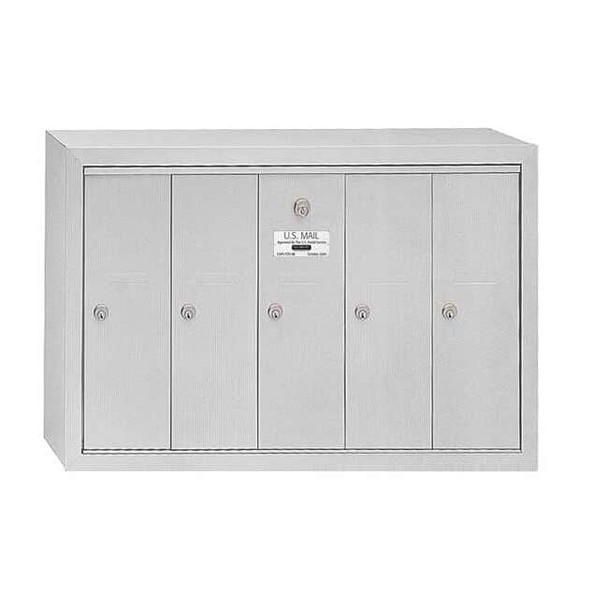 Mailbox, Aluminum, Powder Coated, 5 Doors, Surface, -