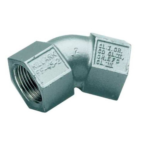 IMC 45 Deg Elbow, 1/2 in, Threaded, Iron, Powder Coated, Gray
