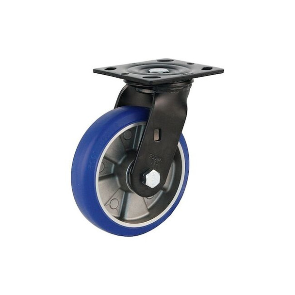 Foot Master Plate Caster,Swivel,Polyurethane,190mm H PME-150-ASF-MUD
