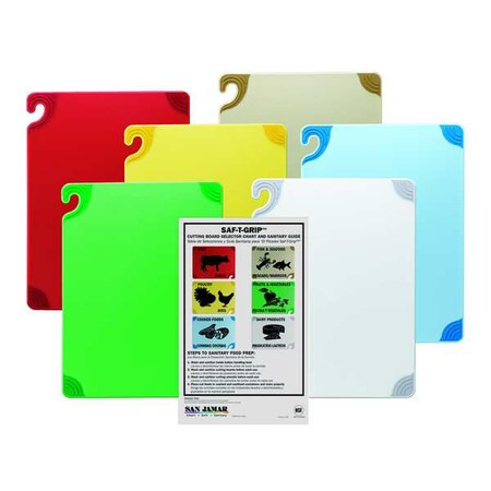 San Jamar Cutting Board Set,15x20,6 Boards CBG1520KC