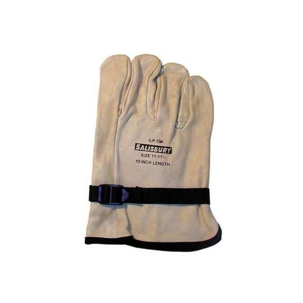 Electrical-Insulating Glove Protectors, Cowhide, 10" Length, Cream, Size 12
