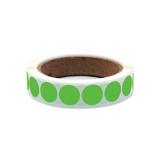 Roll Products 34 Color Code Circles Flo GR 1000roll 119-0003X