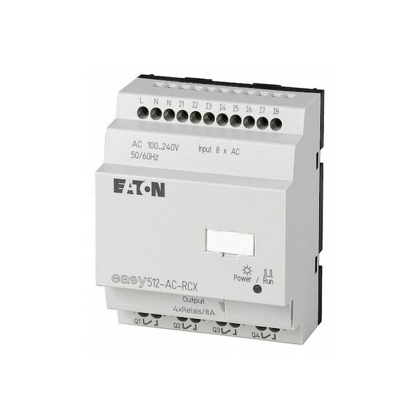 Eaton Control Relay, 8 Inputs, 4 Outputs EASY-E4-AC-12RCX1