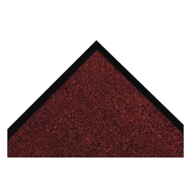 Entrance Mat, Polypropylene, 5/16 in Thick, Red/Black, 4 ft W x 6 ft L