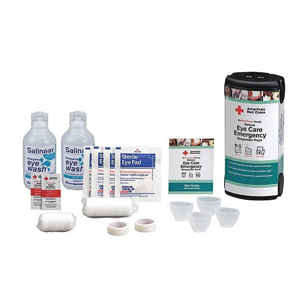 Eye Care Emergency Responder Pack, Plastic Tube, 16 Components, 24 People Served