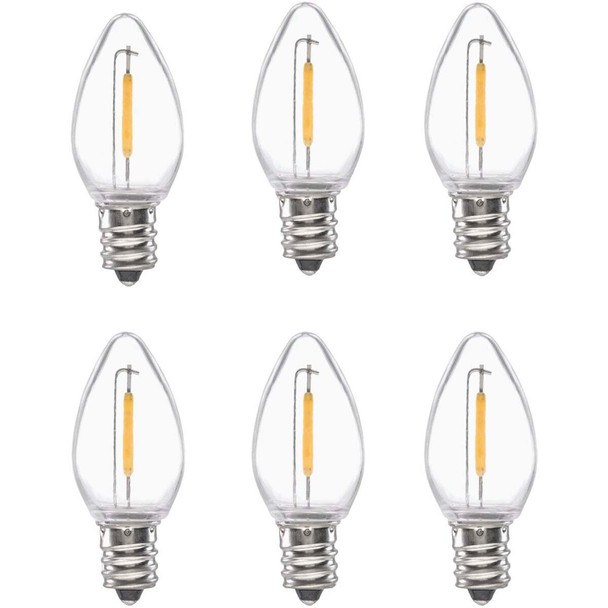 Xodus Clear 0.6W C7 LED Candle Light Bulb (6-Pack) AC1107-6