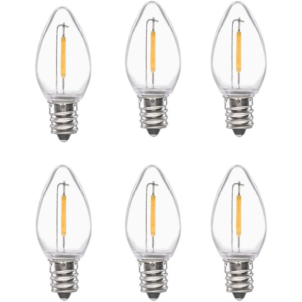 Xodus Clear 0.6W C7 LED Candle Light Bulb (6-Pack) AC1107-6