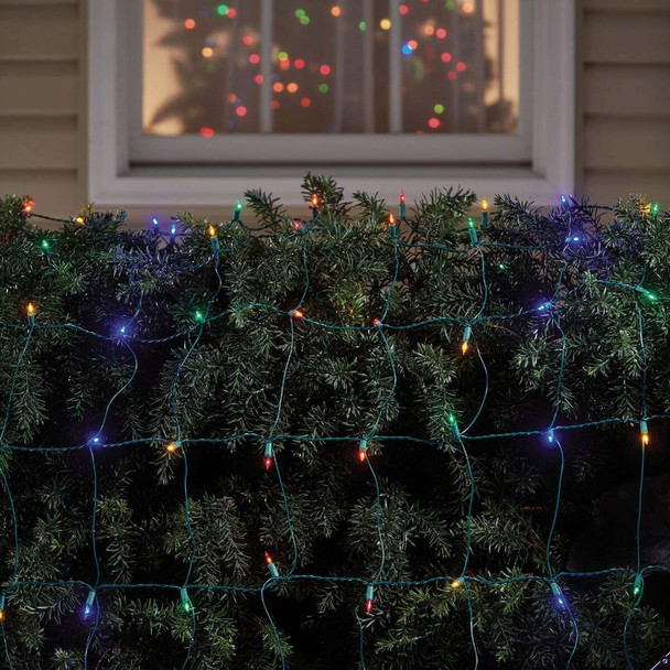 SYLVANIA 100 Lt Staylit Traditional Glow Glass Mini LED 4'x6' Multi Net