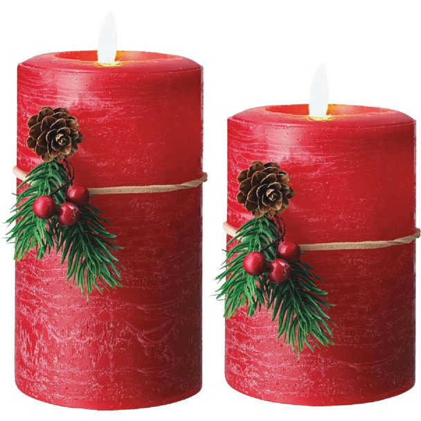 LumiPur 3.5"x5" Red Led Candle LP-S1800XR