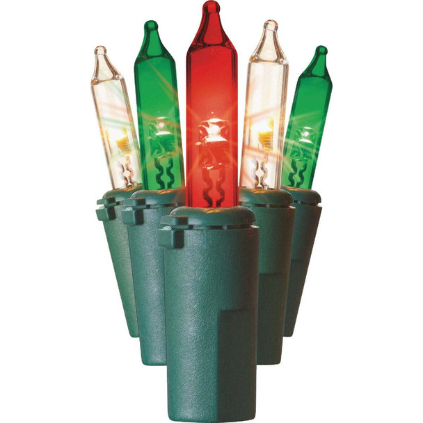SYLVANIA 100 Lt Staylit Traditional Glow Glass Mini LED Red/Warm White/Green