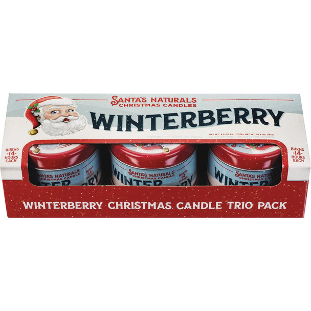 Santa's Naturals 3.5 Oz. Winter Berry Candle Trio (3-Pack) SN013-WB-C6