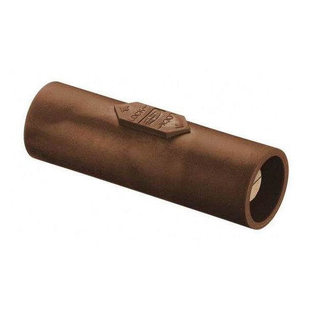 Hubbell Wiring Device-Kellems Double Connector,600VAC/250VDC,Brown HBLDMBN