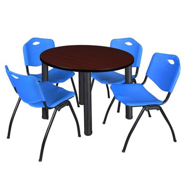 Kee Kee,36",Round Breakroom Table,4 M Chrs TB36RNDMHBPBK47BE Kee Kee,36",Round Breakroom Table,4 M Chrs TB36RNDMHBPBK47BE
