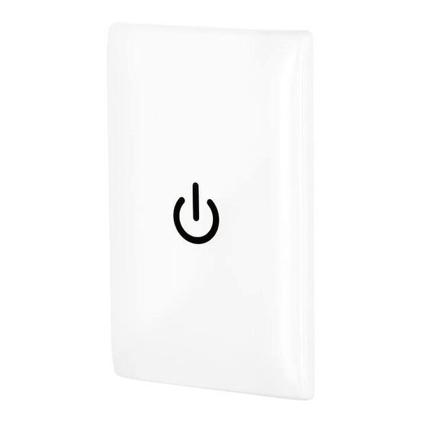 Hubbell Touch Switch Face Plate, Number of Gangs: 1 Plastic, White WSS1PW