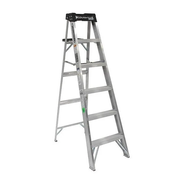 Louisville 6 ft Aluminum Stepladder, 300 lb Capacity AS3006
