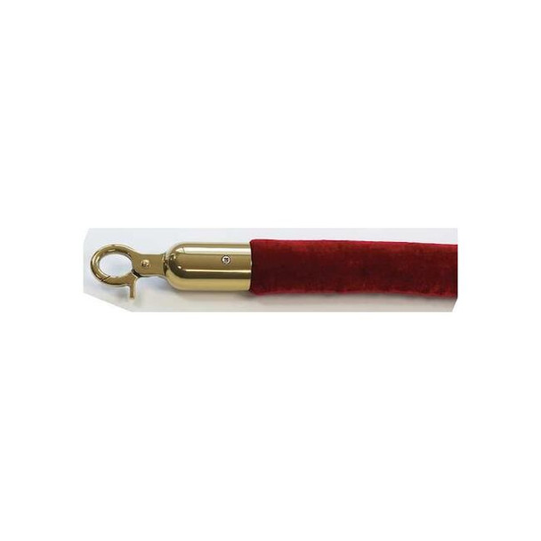 Queueway Barrier Rope, Velour, 8 ft L QWAYROPE-21-8-2P