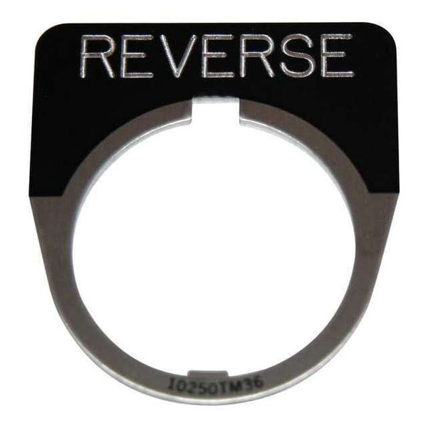 Eaton Cutler-Hammer Legend Plate,Half Round,Reverse,Black 10250TM30