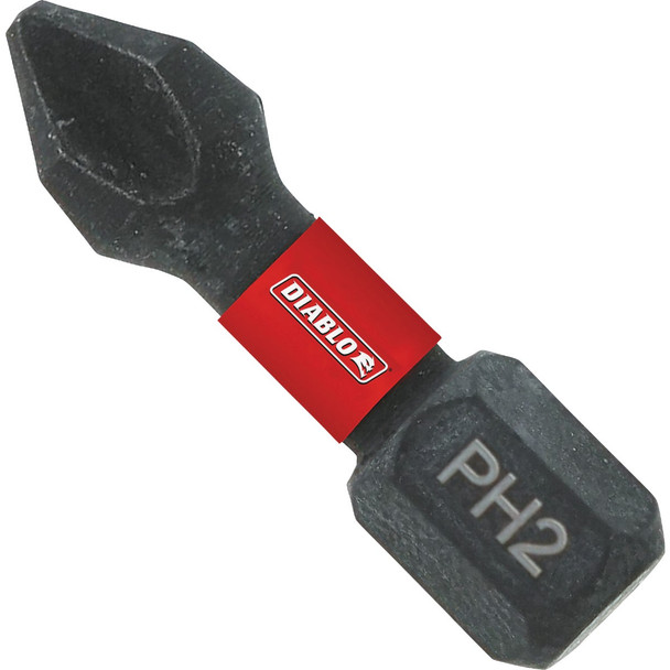 Diablo 1 In. Phillips #2 Impact Screwdriver Bit DPH21B Pack of 50
