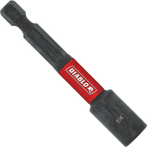 Diablo 1/4 In. x 2-9/16 In. Magnetic Impact Nut Driver DNTSL14B Pack of 50