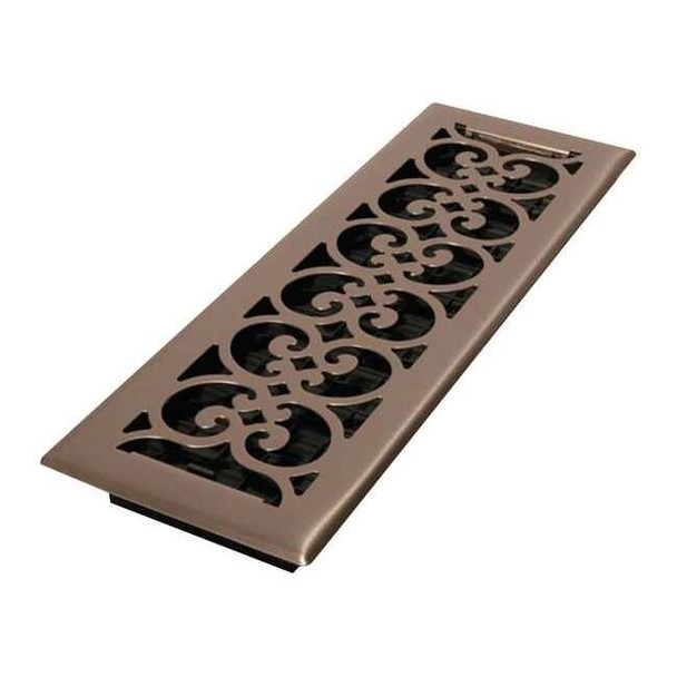 Decor Grates Floor Register 5.5 X 15.5, Brushed Nickel, Steel SPH414-NKL