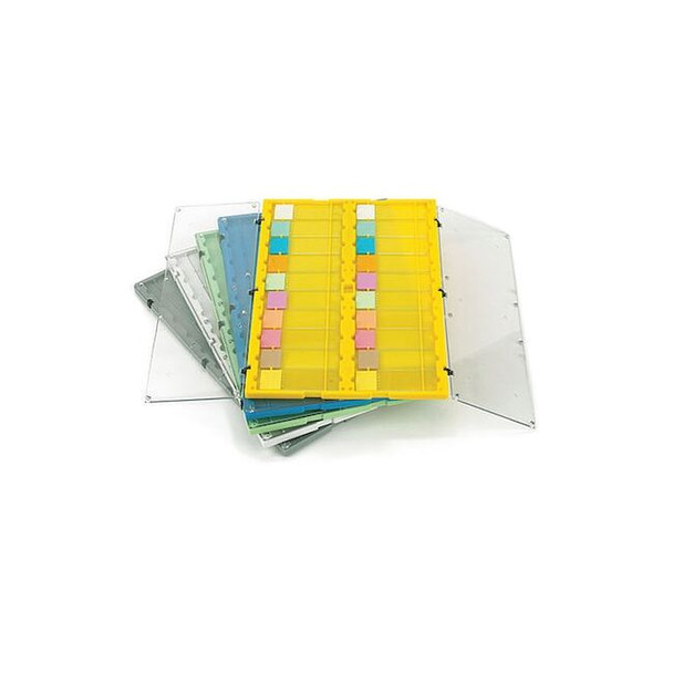 Globe Scientific Slide File Folder Clear Hinged Lid,PK12 513029A