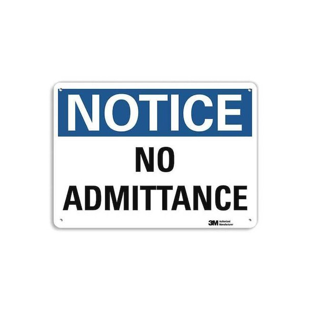 Lyle Notice Sign, RecycldReflecAlum, 10inWx7inH, U5-1331-RA_10X7 U5-1331-RA_10X7
