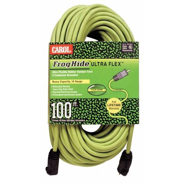 Carol Extension Cord,100 ft.,14/3,13A,SJOW 06400.63.06L