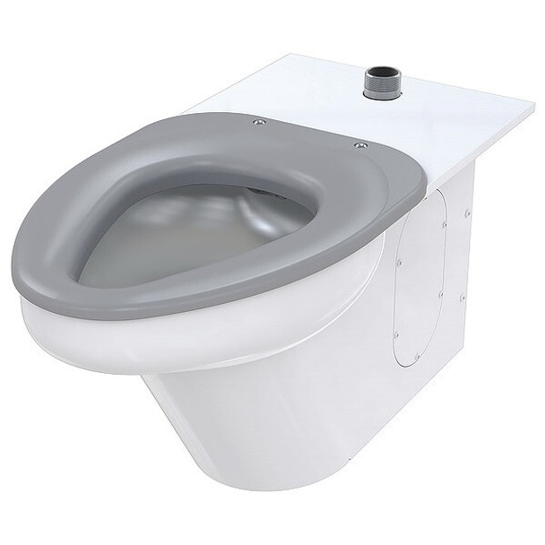 Tank Toilet, 1.28/1.6 gpf, Gravity Fed, Floor Mount, Elongated, White