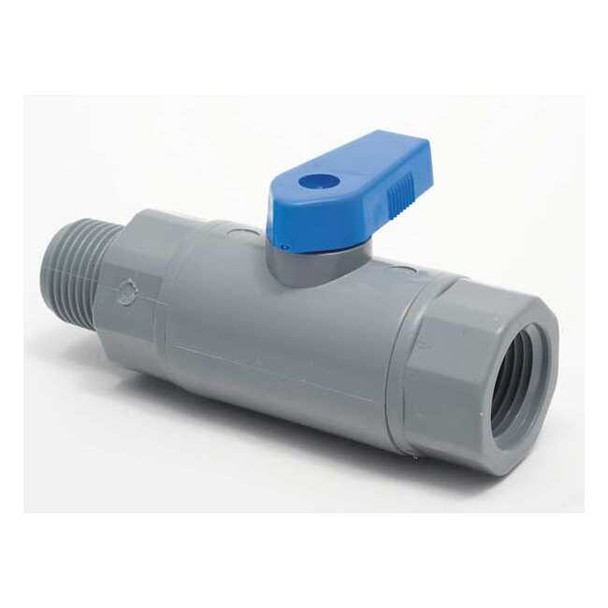Manufacturer Varies 3/8" FNPT x MNPT PVC Ball Valve Inline PVC 638-6M6F-F